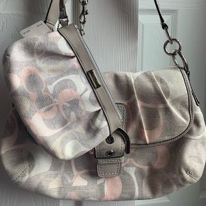 Coach handbag with matching wristlet